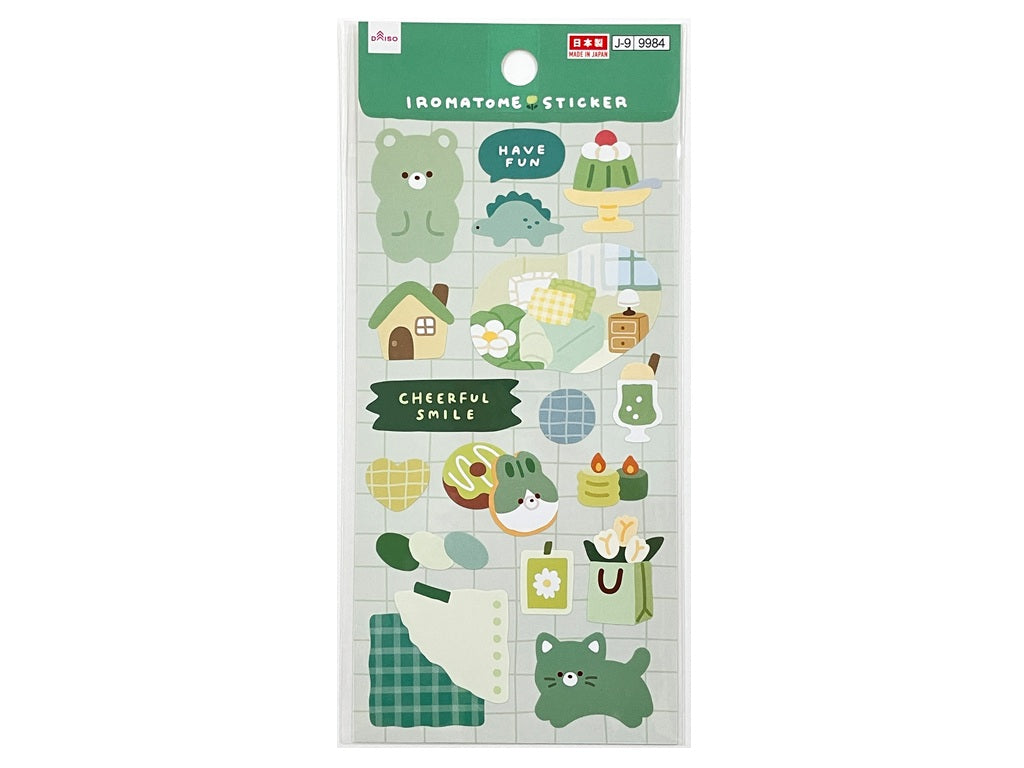 シール（いろまとめ、グリーン２） ダイソー(DAISO)