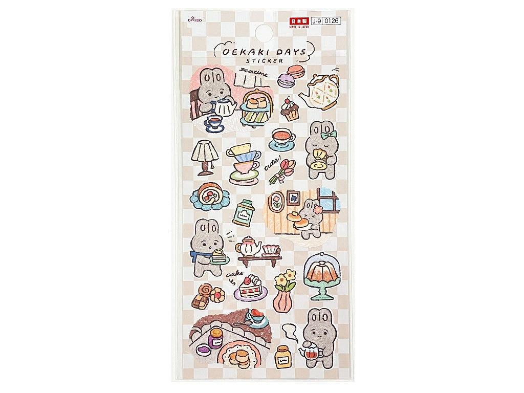 シール（オエカキデイズ、お茶会） ダイソー(DAISO)