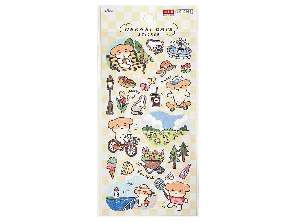 シール（オエカキデイズ、お散歩） ダイソー(DAISO)