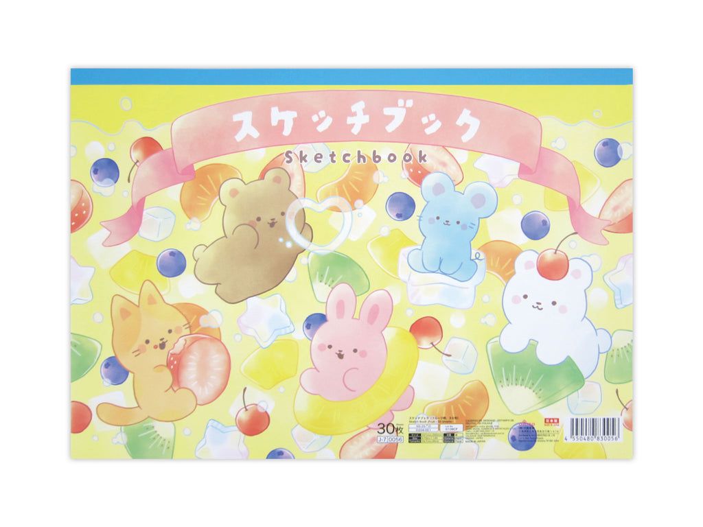 スケッチブック（フルーツ柄、３０枚） ダイソー(DAISO)