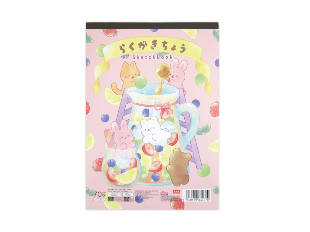 らくがきちょう（フルーツ柄、７０枚） ダイソー(DAISO)