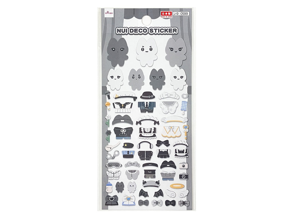 シール（ぬいデコ、ブラック） ダイソー(DAISO)