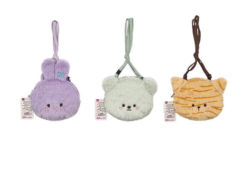 アニマルロングエコファーポシェット（Ｂ） ダイソー(DAISO)