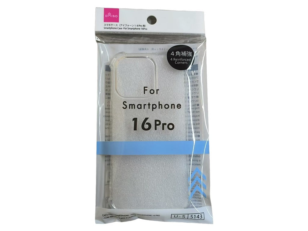 スマホケース（アイフォーン１６Ｐｒｏ用、４角補強） ダイソー(DAISO)
