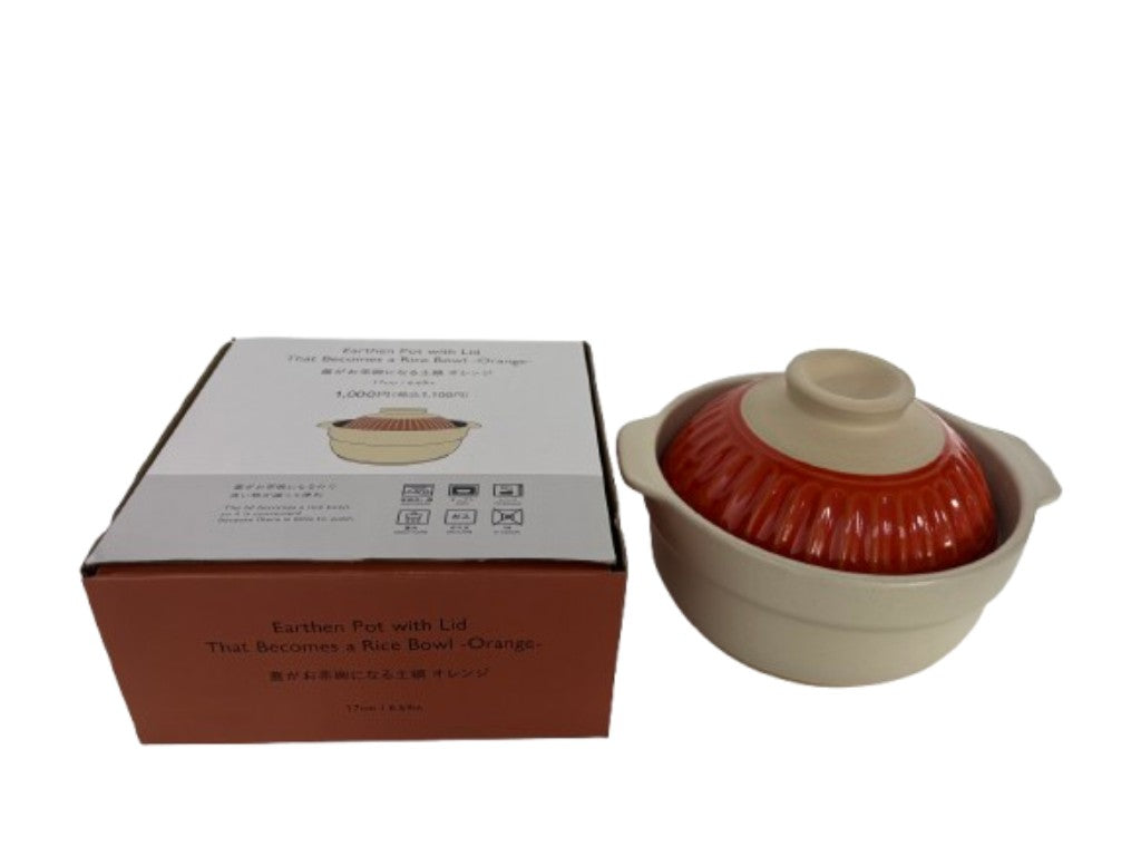 蓋がお茶碗になる土鍋（ＯＲ） ダイソー(DAISO)