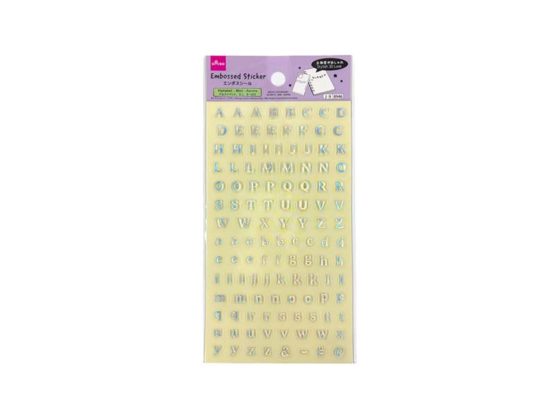 エンボスシール（アルファベット、ミニ、オーロラ） ダイソー(DAISO)