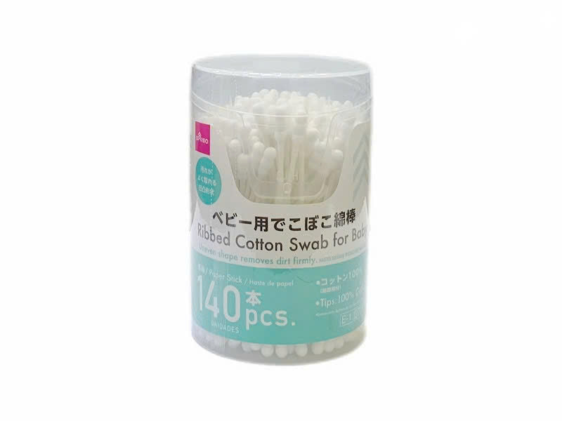 ベビー用でこぼこ綿棒（１４０本） ダイソー(DAISO)