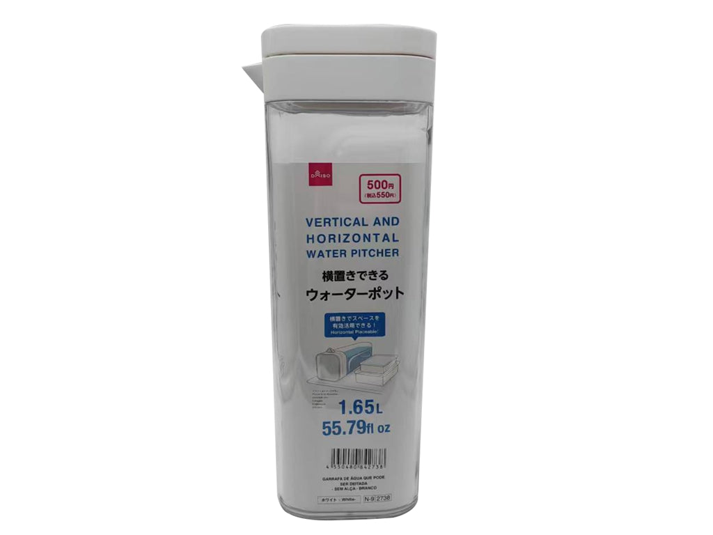 横置きできるウォーターポット（取っ手なし、ホワイト） ダイソー(DAISO)