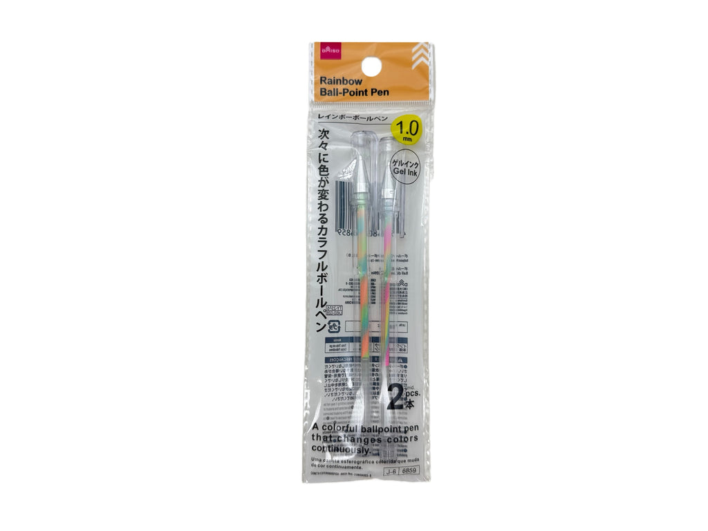 ボールペン（レインボー、中性、２本、Ｂ） ダイソー(DAISO)