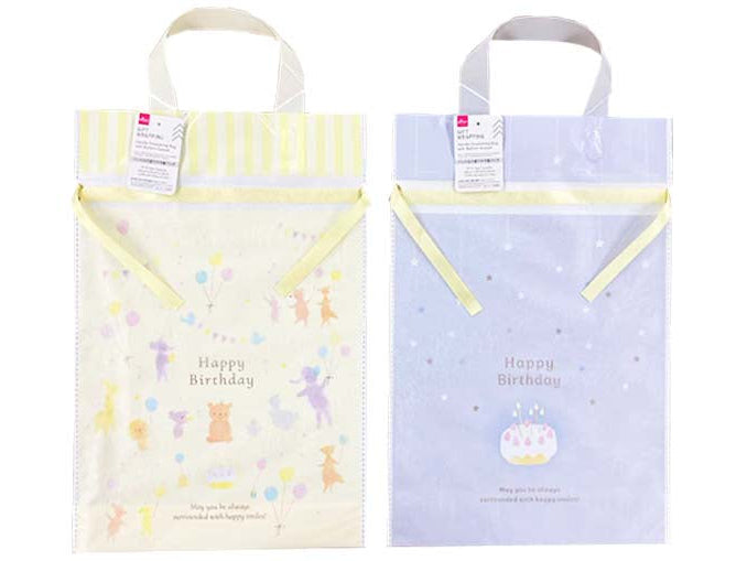 ハンドル付底マチ巾着バッグ（キッズバースデー） ダイソー(DAISO)