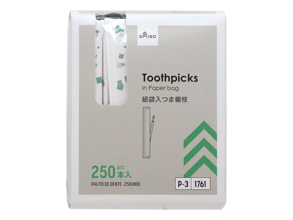 つま楊枝（紙袋入、２５０本） ダイソー(DAISO)