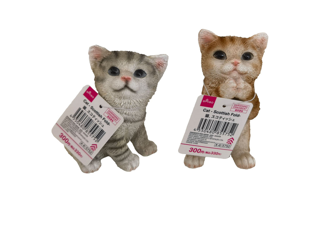 園芸置物（猫、スコティッシュ） ダイソー(DAISO)