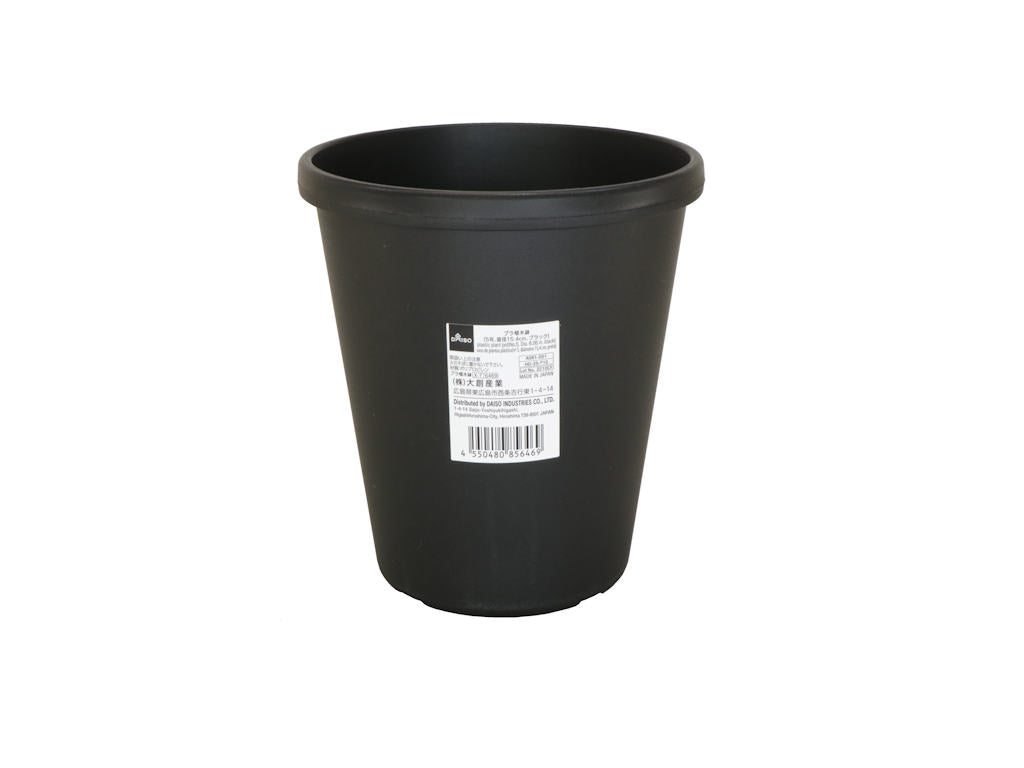 プラ植木鉢（５号、直径１５．４ｃｍ、ブラック） ダイソー(DAISO)