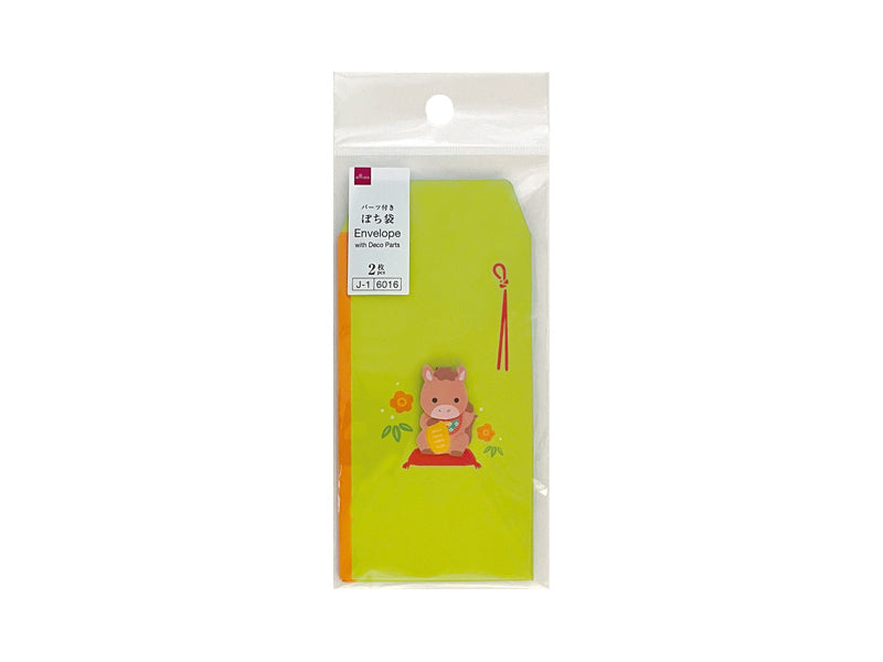 ぽち袋２６（一般型、１４、パーツ付、午と小判） ダイソー(DAISO)