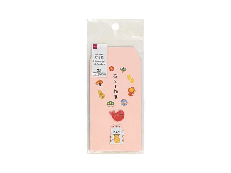 ぽち袋２６（一般型、１７、パーツ付、招き猫） ダイソー(DAISO)