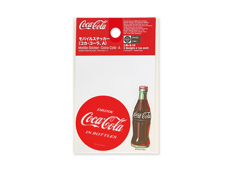 モバイルステッカー（コカ・コーラ、２枚、Ａ） ダイソー(DAISO)