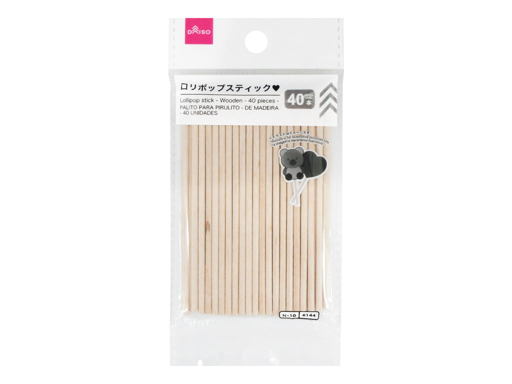 ロリポップスティック（木製、４０本） ダイソー(DAISO)