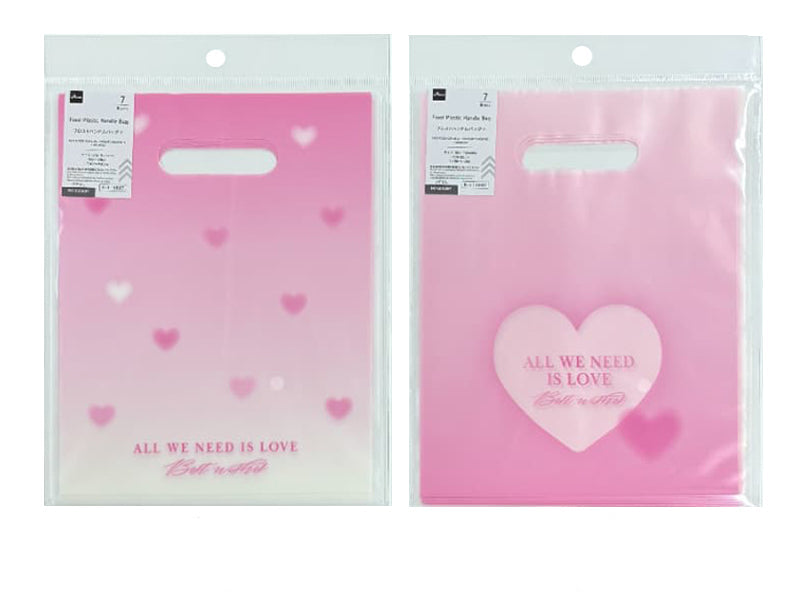 フロストハンドルバッグ（グラデーションハート、７枚） ダイソー(DAISO)