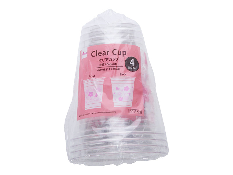 クリアカップ（さくら、４個） ダイソー(DAISO)