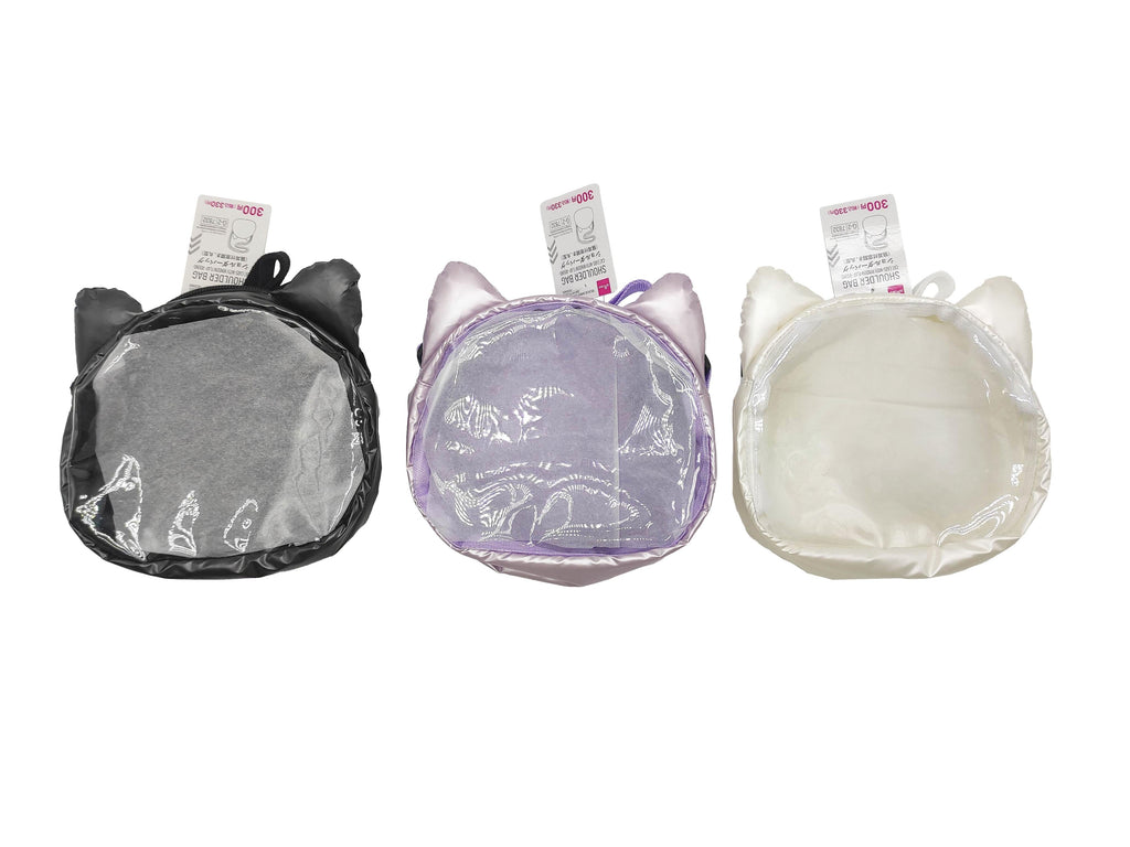 猫耳付窓開きショルダーバッグ（丸型） ダイソー(DAISO)