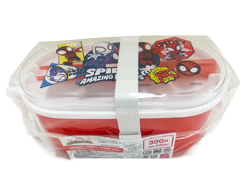お弁当箱、２段タイプ（スパイディ） ダイソー(DAISO)