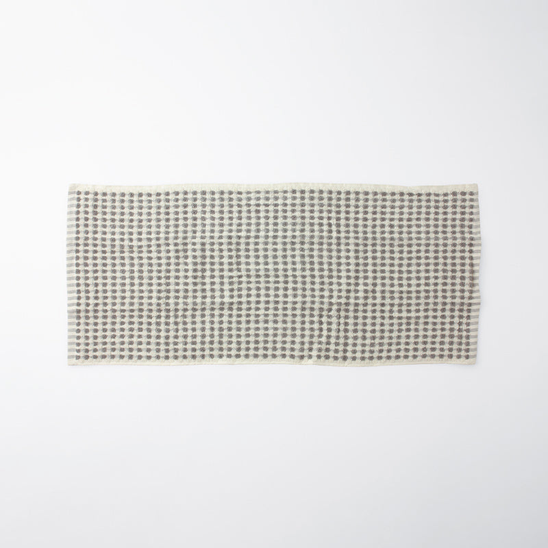 フェイスタオル（ドットテクスチャ、ＧＹ） ダイソー(DAISO)