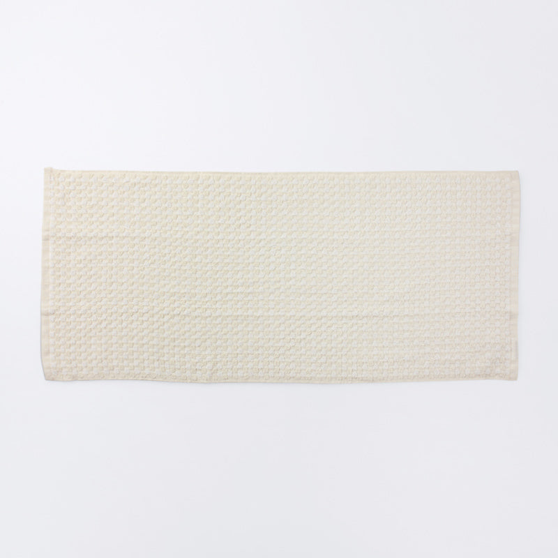 フェイスタオル（ドットテクスチャ、ＷＨ） ダイソー(DAISO)
