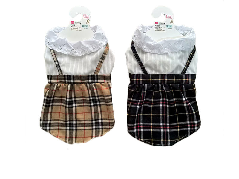 ペット服（チェック柄ワンピース、ＸＬ） ダイソー(DAISO)