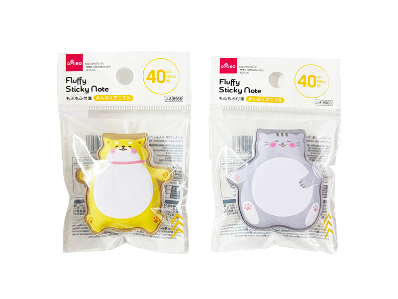もふもふ付箋（まんぷくアニマル、４０枚） ダイソー(DAISO)