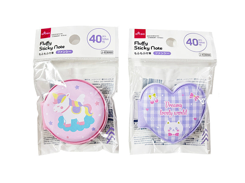 もふもふ付箋（ファンシー、４０枚） ダイソー(DAISO)