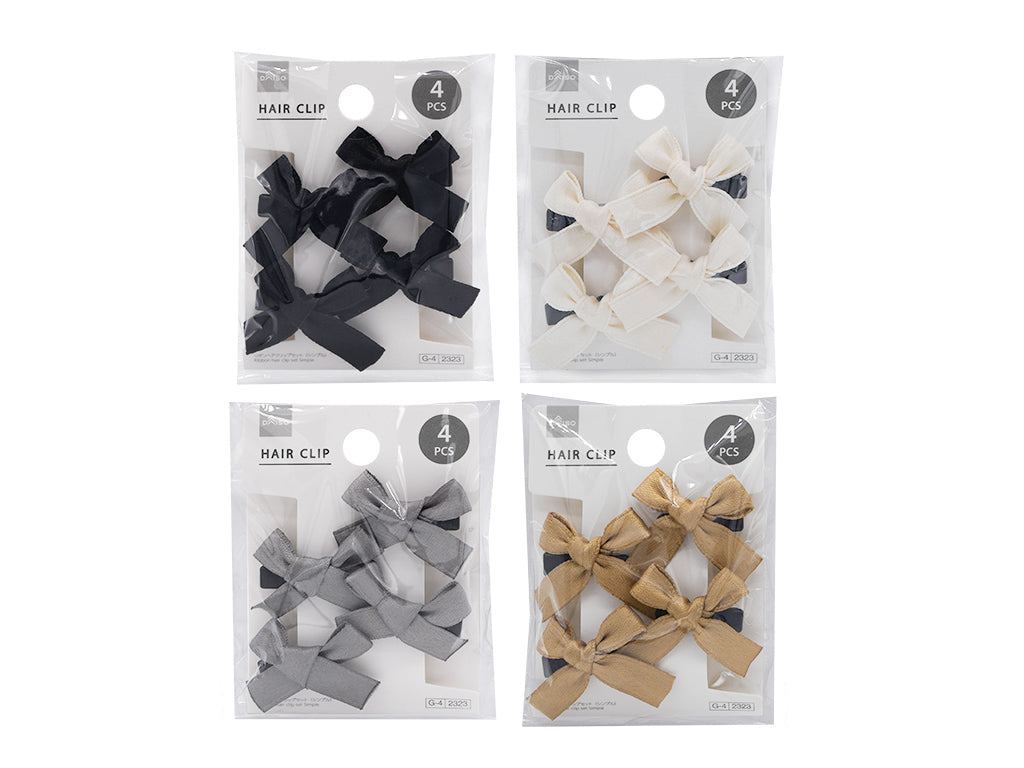 リボンヘアクリップセット（シンプル） ダイソー(DAISO)