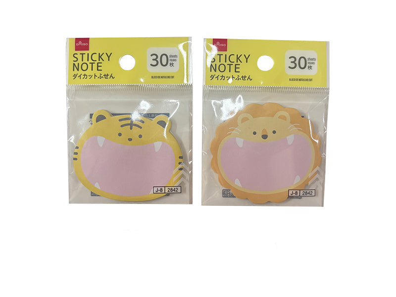 ダイカットふせん（アニマル、Ａ、３０枚） ダイソー(DAISO)