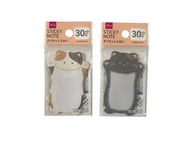 ダイカットふせん（ネコ、Ｂ、３０枚） ダイソー(DAISO)
