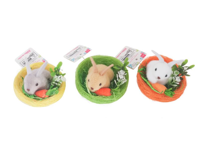 うさぎの置物（バスケット） ダイソー(DAISO)