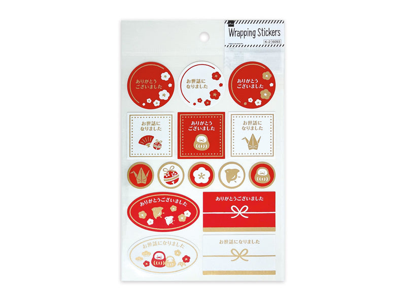 ラッピングシール（１１、紅白） ダイソー(DAISO)