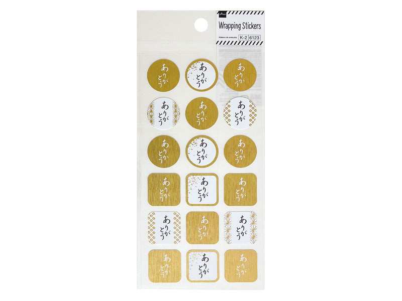 ラッピングシール（１４、和風、箔） ダイソー(DAISO)