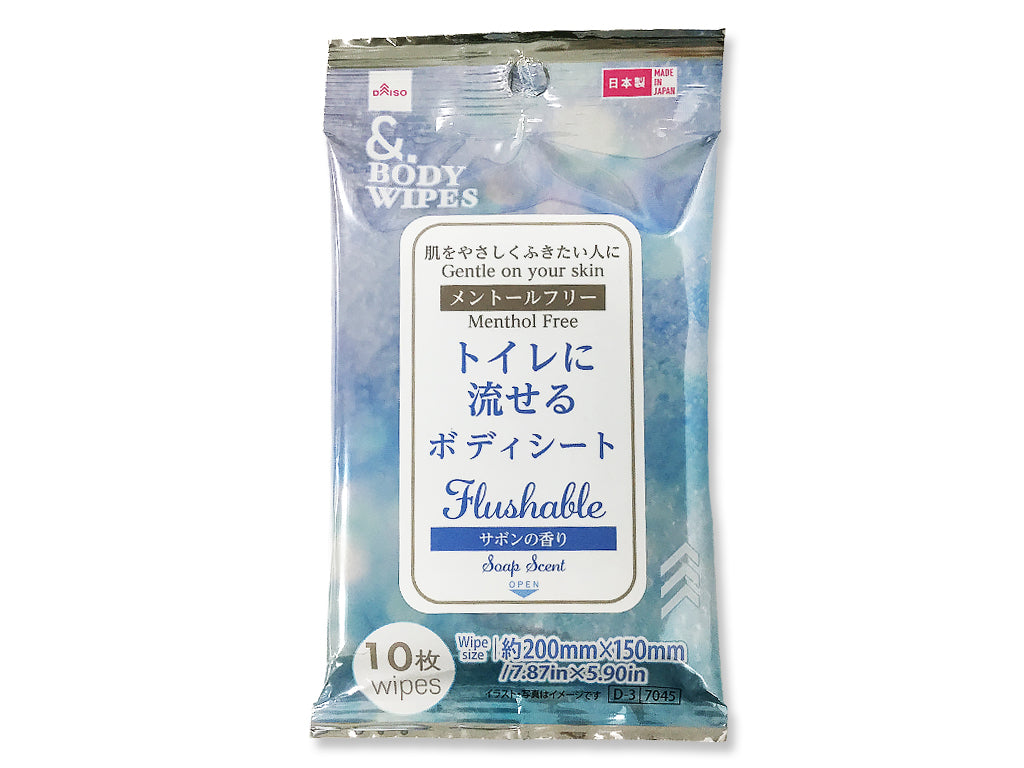 ＆．ボディシート（トイレに流せる、１０枚） ダイソー(DAISO)