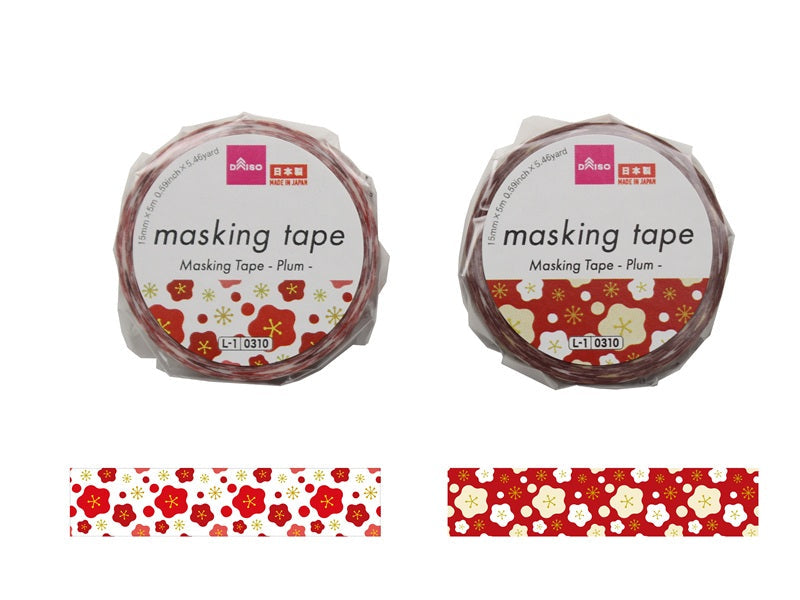 マスキングテープ（梅） ダイソー(DAISO)