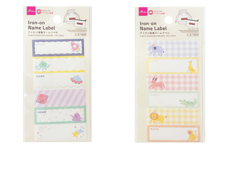 アイロン接着ネームラベル（サーカス、宇宙） ダイソー(DAISO)