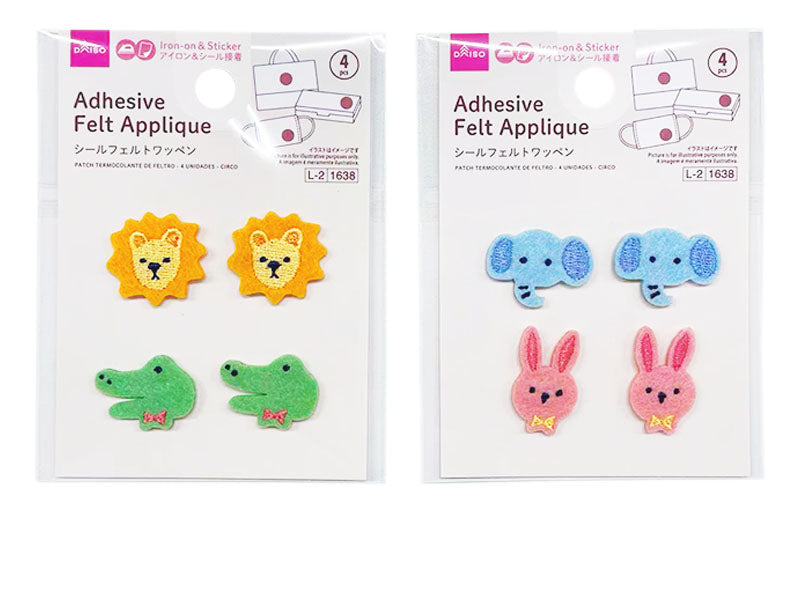 シールフェルトワッペン（４個、サーカス） ダイソー(DAISO)