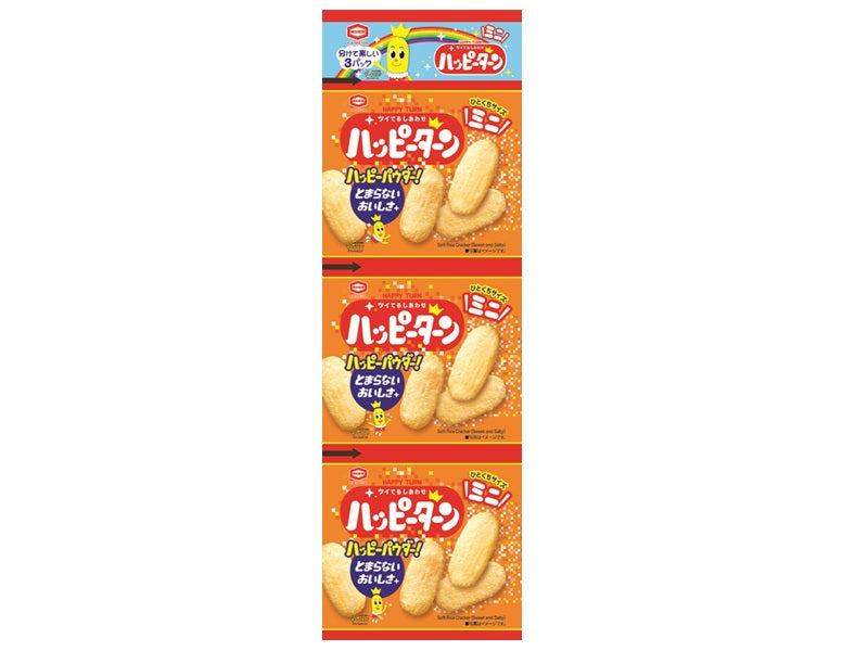 アジカル ハッピーターンミニ ３連 （１１ｇ×３袋） ダイソー(DAISO)