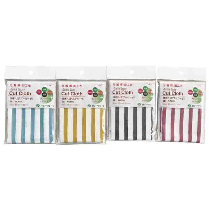 ダブルガーゼはぎれ（ガイアクリーン加工、ストライプ） ダイソー(DAISO)