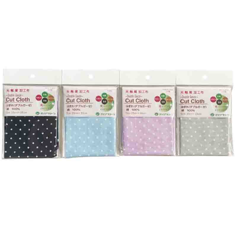 ダブルガーゼはぎれ（ガイアクリーン加工、ドット） ダイソー(DAISO)