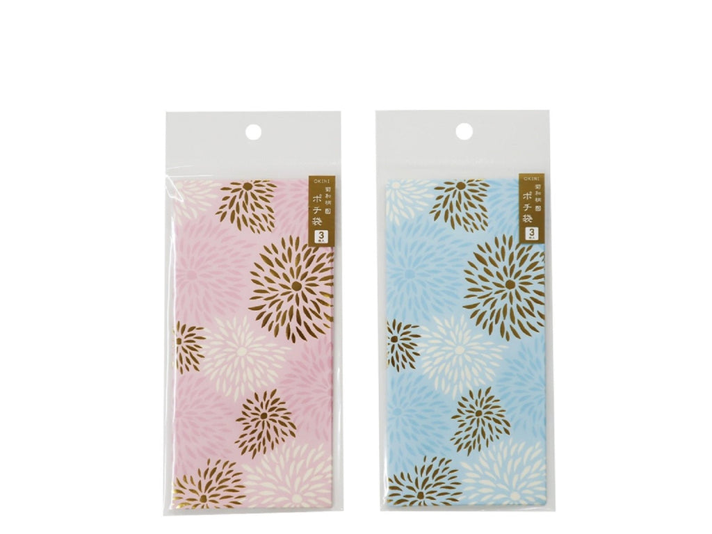 ポチ袋 万型 ３Ｐ 菊模様 ダイソー(DAISO)