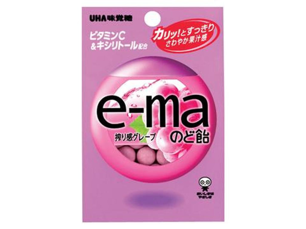 ＵＨＡピピン イーマのど飴小袋グレープ ２８ｇ ダイソー(DAISO)