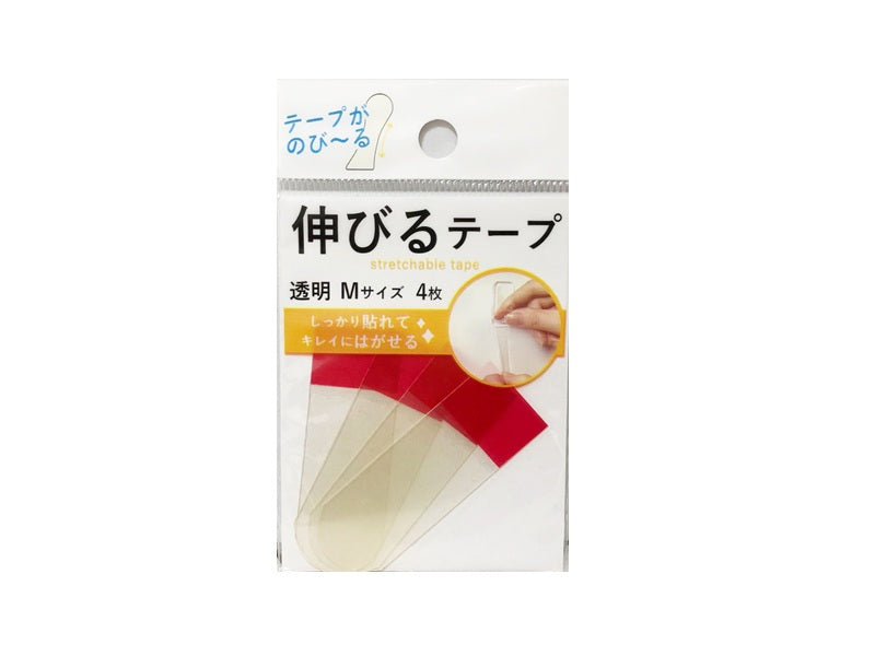 伸びるテープ（透明、Ｍ）４枚 ダイソー(DAISO)