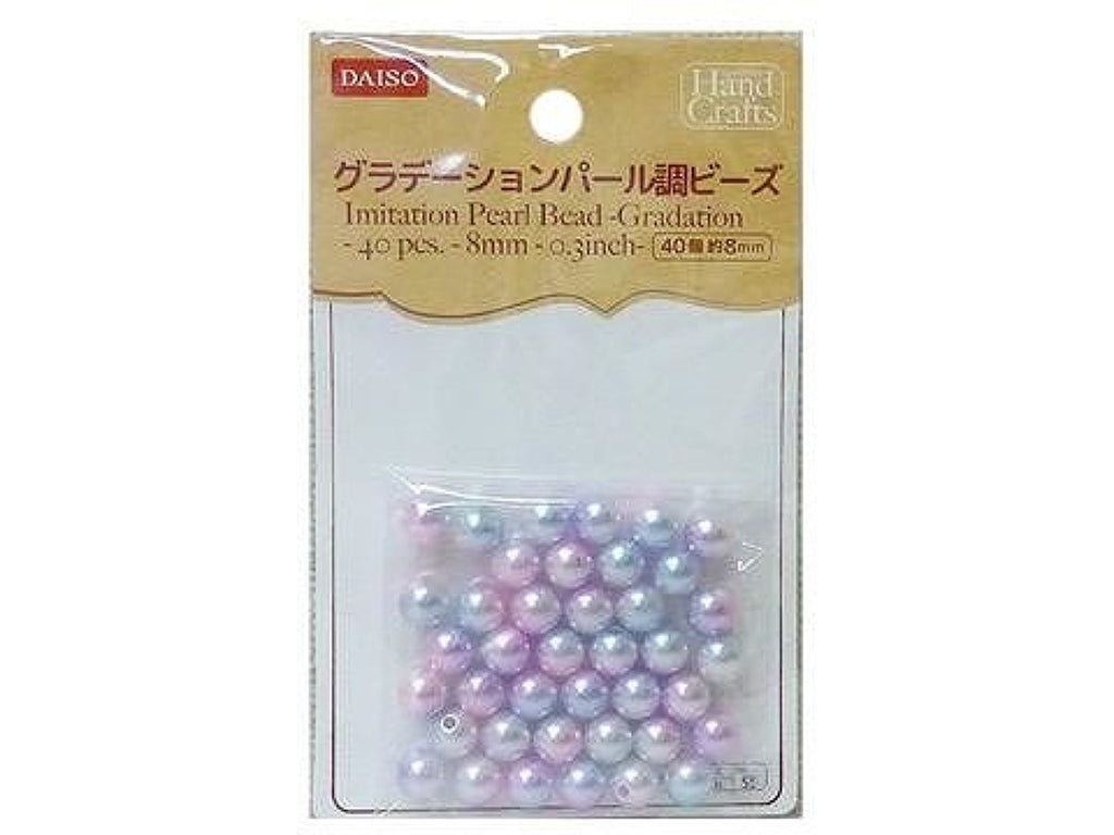 グラデーションパール調ビーズ ４０個 ダイソー(DAISO)