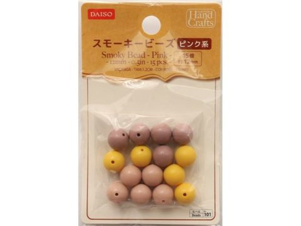 スモーキービーズ（ピンク系、１５個） ダイソー(DAISO)