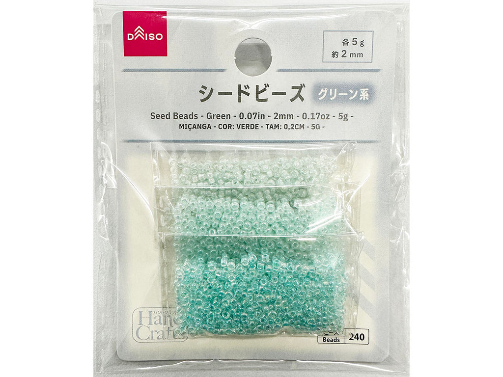 シードビーズ（グリーン系） ダイソー(DAISO)