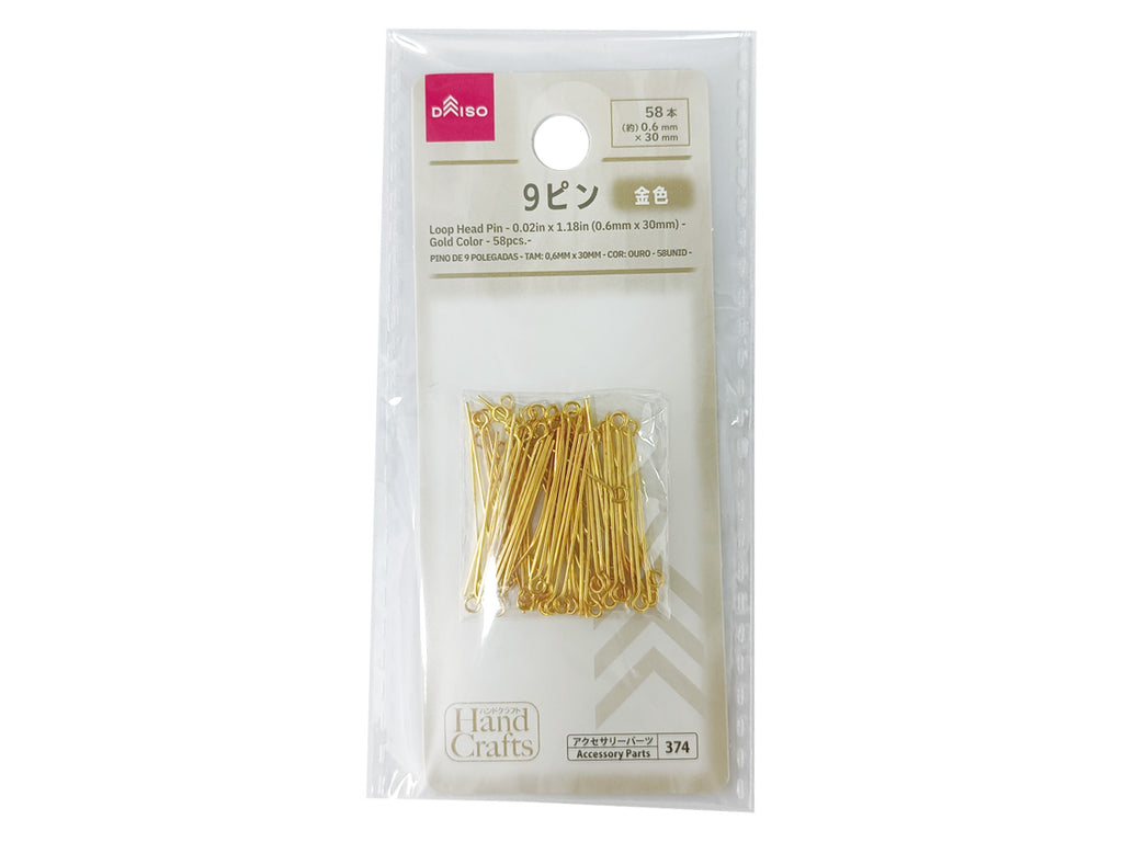 ９ピン（金色、５８本） ダイソー(DAISO)